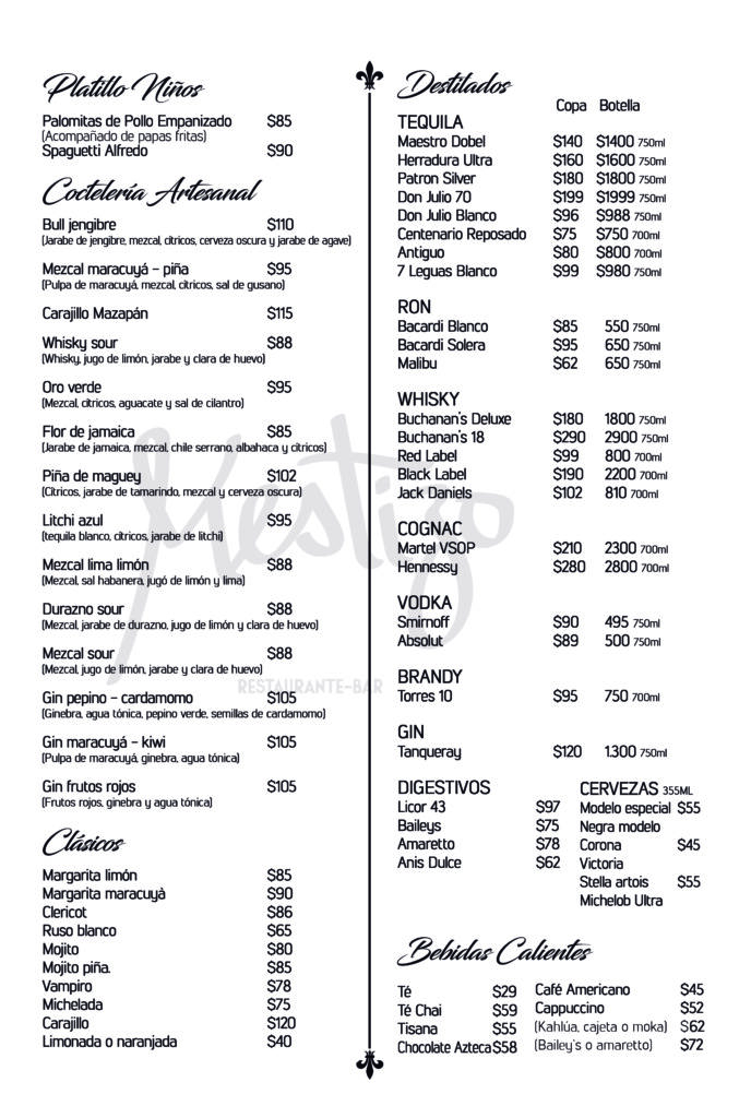 mestizo menu comida 2025 f